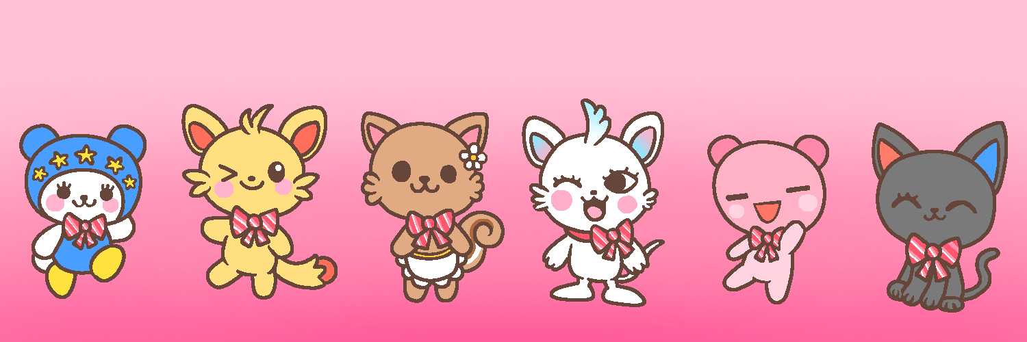 リボンをつけているキャラクター